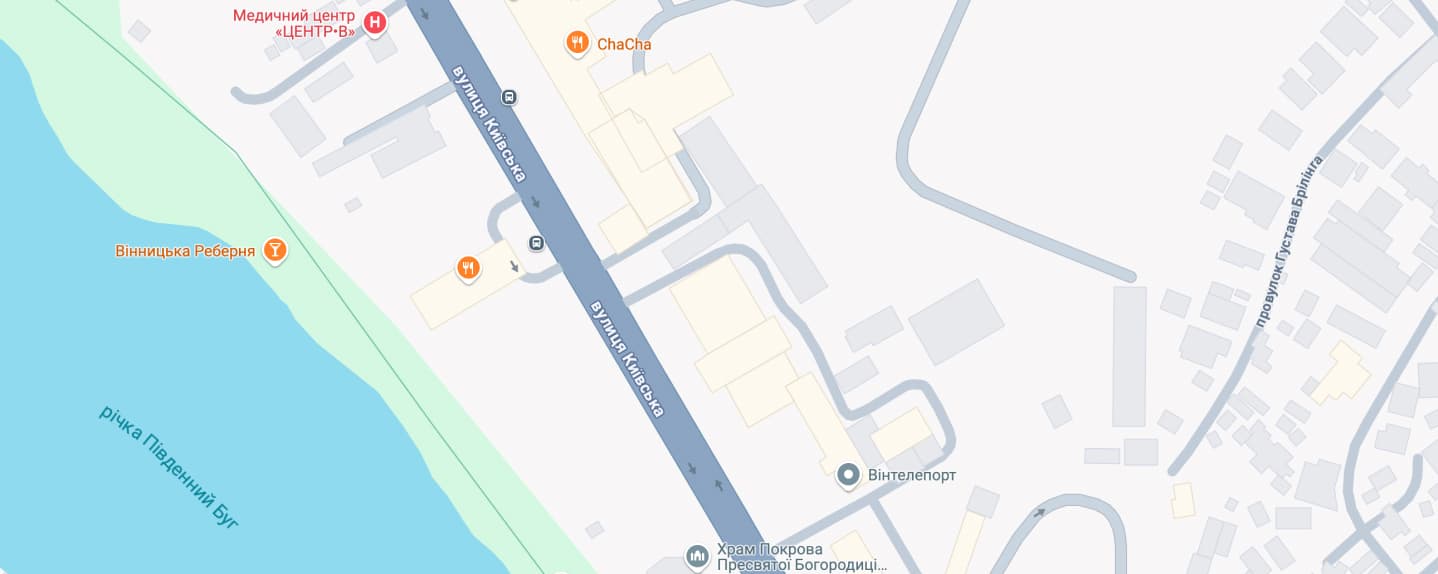 Карта Вінниці, десктопна версія